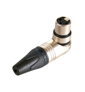 NEUTRIK - CONNECTEUR XLR, 3 POINTS FEMELLE, COUDÉ, NICKELÉ, CONTACTS A
