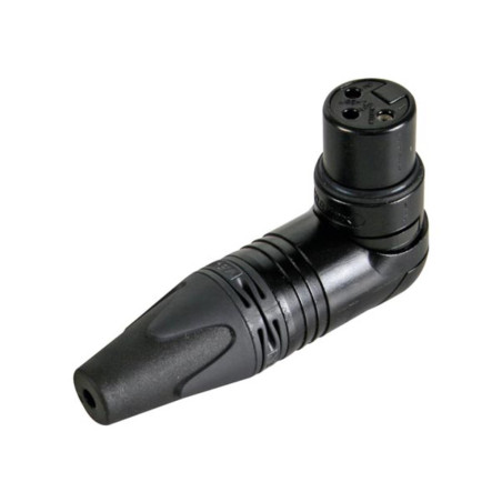 NEUTRIK - CONNECTEUR XLR, 3 POINTS FEMELLE, COUDÉ, NICKELÉ, CONTACTS A