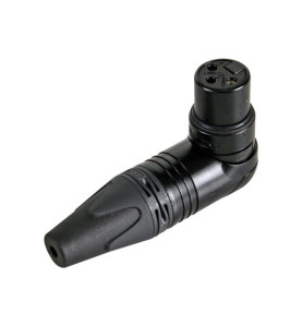 NEUTRIK - CONNECTEUR XLR, 3 POINTS FEMELLE, COUDÉ, NICKELÉ, CONTACTS A