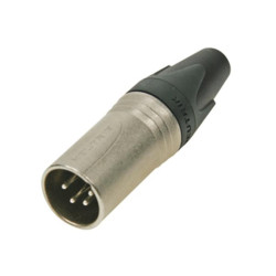 NEUTRIK - CONNECTEUR XLR, 4 POINTS MÂLE, ARGENTÉ, NICKEL - VS