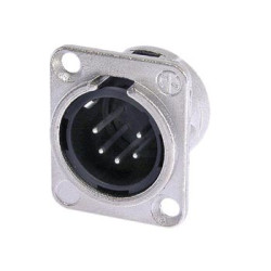 NEUTRIK - EMBASE XLR, 5 POINTS MALE, ARGENTE, NICKEL, TYPE D - VS