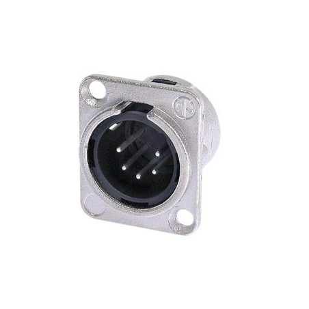 NEUTRIK - EMBASE XLR, 5 POINTS MALE, ARGENTE, NICKEL, TYPE D - VS