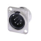 NEUTRIK - EMBASE XLR, 5 POINTS MALE, ARGENTE, NICKEL, TYPE D