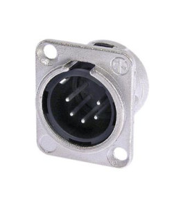 NEUTRIK - EMBASE XLR, 5 POINTS MALE, ARGENTE, NICKEL, TYPE D - VS