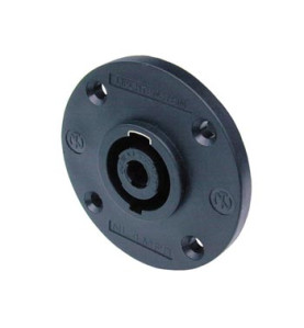 NEUTRIK - EMBASE SPEAKON, 4 POINTS MÂLE, NOIR, TYPE D, ROND - VS