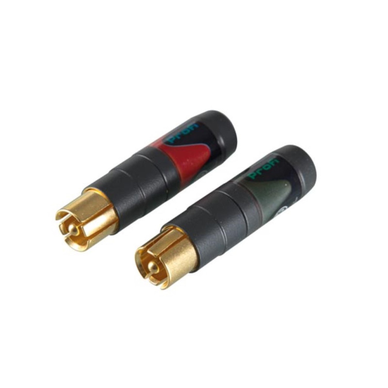 NEUTRIK - CINCH (PAIRE), DORÉ, BROCHE MASSIVE, POUR CÂBLE DE 3 - 7.3mm NEUTRIK - CINCH (PAIRE), DORÉ, BROCHE MASSIVE, POUR CÂBLE DE 3 - 7.3mm