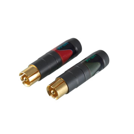 NEUTRIK - CINCH (PAIRE), DORÉ, BROCHE MASSIVE, POUR CÂBLE DE 3 - 7.3mm