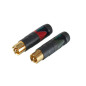 NEUTRIK - CINCH (PAIRE), DORÉ, BROCHE MASSIVE, POUR CÂBLE DE 3 - 7.3mm NEUTRIK - CINCH (PAIRE), DORÉ, BROCHE MASSIVE, POUR CÂBLE DE 3 - 7.3mm