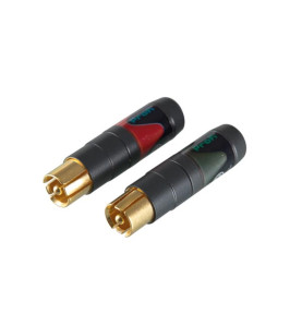 NEUTRIK - CINCH (PAIRE), DORÉ, BROCHE MASSIVE, POUR CÂBLE DE 3 - 7.3mm
