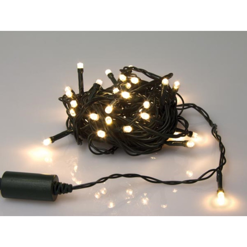 Novalight LED - 6 m - 40 lampes blanc chaud - fil vert