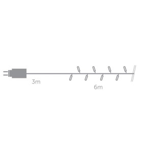 Novalight LED - 6 m - 40 lampes blanc chaud - fil vert - Velleman