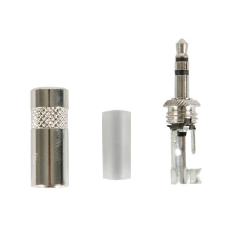 REAN - CONNECTEUR DE 3.5 mm - 3 POINTS - CORPS MÉTALLIQUE AVEC COLLIER