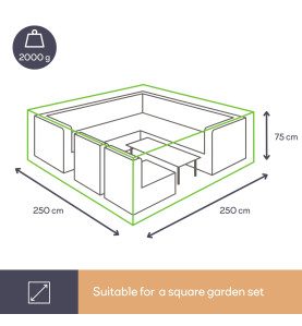 Housse extérieure pour ensemble de salon - 250x250x75cm - PRL