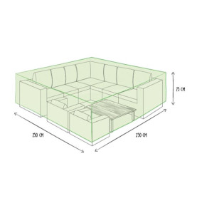 Housse extérieure pour ensemble de salon - 250x250x75cm - PRL