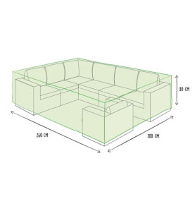 Housse extérieure pour ensemble de salon - 260x200x80cm - PRL