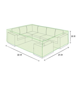 Housse extérieure pour ensemble de salon - 320x275x80cm - PRL