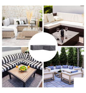 Housse d'extérieur pour salon en L - 250x250x70cm - PRL
