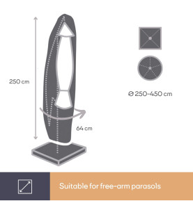 Housse d'extérieur pour parasol Ø max. 450 cm - PRL