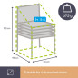 Housse d'extérieur pour chaises empilables - 95 cm