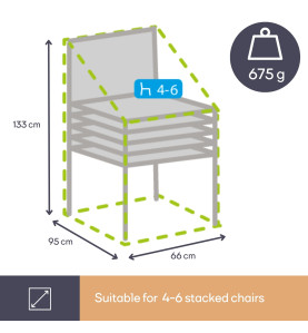 Housse d'extérieur pour chaises empilables - 95 cm - PRL