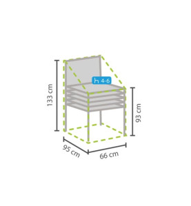 Housse d'extérieur pour chaises empilables - 95 cm - PRL