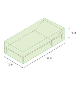 Housse extérieure pour chaise longue - 200x75x40cm - PRL