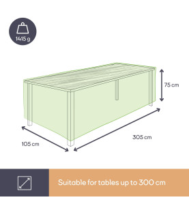 Housse d'extérieur pour table - max. 300 cm - PRL