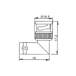 ADAPTATEUR BNC MALE COUDE VERS BNC FEMELLE