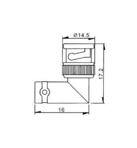 ADAPTATEUR BNC MALE COUDE VERS BNC FEMELLE - Velleman