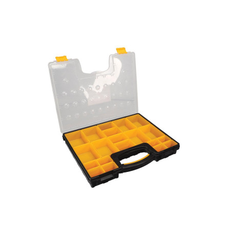 Boîte de rangement en plastique avec bacs amovibles - 420x335x65 mm - 