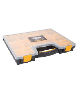 Boîte de rangement en plastique avec bacs amovibles - 420x335x65 mm - 