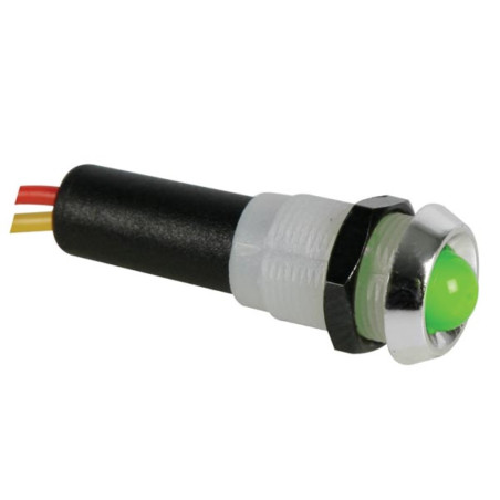 VOYANT LED VERT 5V - BOITIER CHROME - Velleman