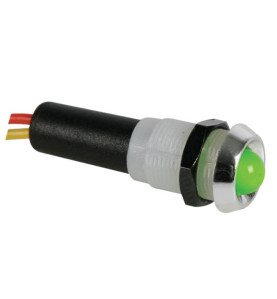 VOYANT LED VERT 5V - BOITIER CHROME - Velleman