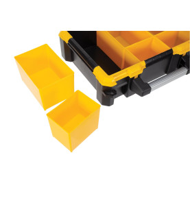 Coffre de rangement en plastique avec bacs amovibles - 380x340x110 mm 