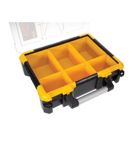 Coffre de rangement en plastique avec bacs amovibles - 380x340x110 mm 