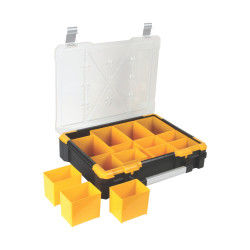 Coffre de rangement en plastique avec bacs amovibles - 490x420x115 mm 
