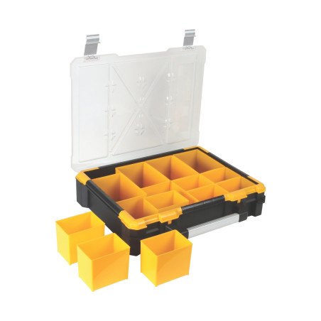 Coffre de rangement en plastique avec bacs amovibles - 490x420x115 mm 
