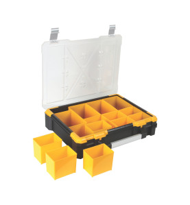 Coffre de rangement en plastique avec bacs amovibles - 490x420x115 mm 