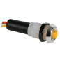 VOYANT LED JAUNE 5V - BOITIER CHROME