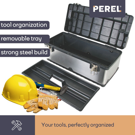Boîte à Outils - Acier Inoxydable - 590 x 280 x 255 mm - 42 L