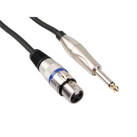 CÂBLE XLR - XLR FEMELLE vers JACK 6.35 mm - MONO - 3 m - VS