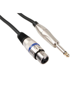 CÂBLE XLR - XLR FEMELLE vers JACK 6.35 mm - MONO - 3 m - VS