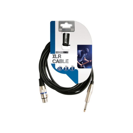 CÂBLE XLR - XLR FEMELLE vers JACK 6.35 mm - MONO - 3 m