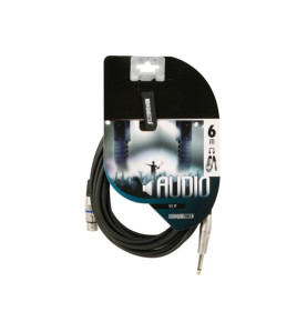 CÂBLE XLR - XLR FEMELLE vers JACK 6.35 mm - MONO - 6 m - VS