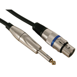 CÂBLE XLR - XLR FEMELLE vers JACK 6.35 mm - MONO - 10 m - VS