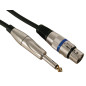 CÂBLE XLR - XLR FEMELLE vers JACK 6.35 mm - MONO - 10 m