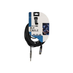 CÂBLE XLR - XLR FEMELLE vers JACK 6.35 mm - MONO - 10 m