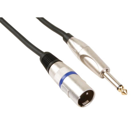 CÂBLE XLR - XLR MÂLE vers JACK 6.35 mm - MONO - 6 m - VS