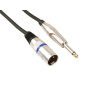 CÂBLE XLR - XLR MÂLE vers JACK 6.35 mm - MONO - 6 m