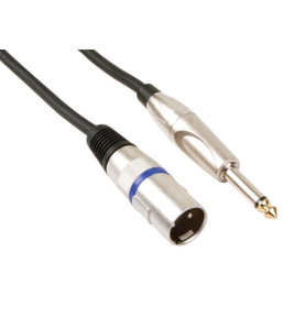 CÂBLE XLR - XLR MÂLE vers JACK 6.35 mm MÂLE - MONO - 1.5 m - VS